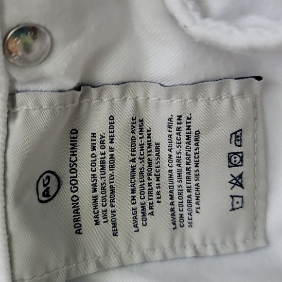 AG Adriano Goldschmied THE STEVIE ANKLE Slim Straight Crop White Denim 2… - Picture 10 of 13
